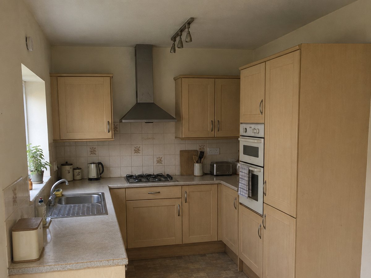 Room before the White kitchen installation