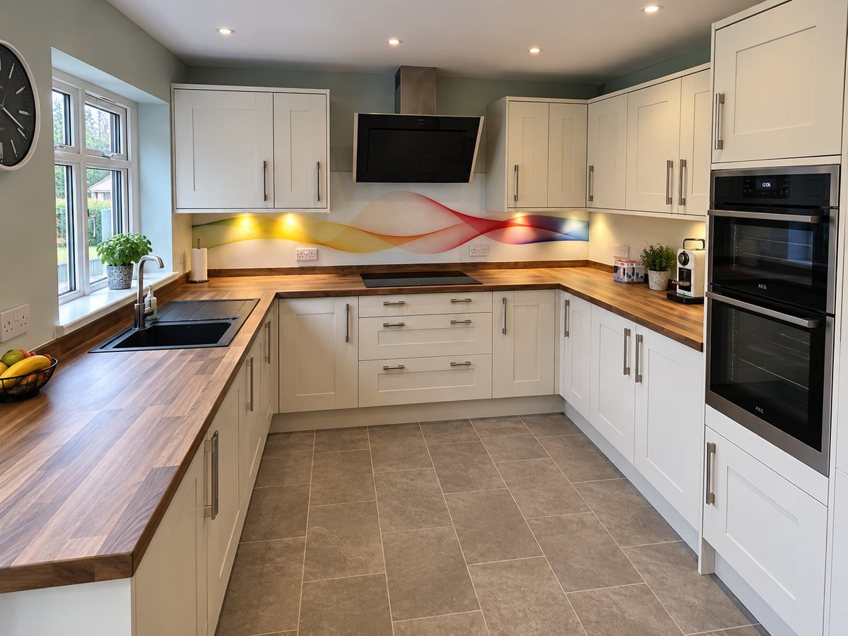 Cream Shaker kitchen installed by Cambridge Kitchen Solutions