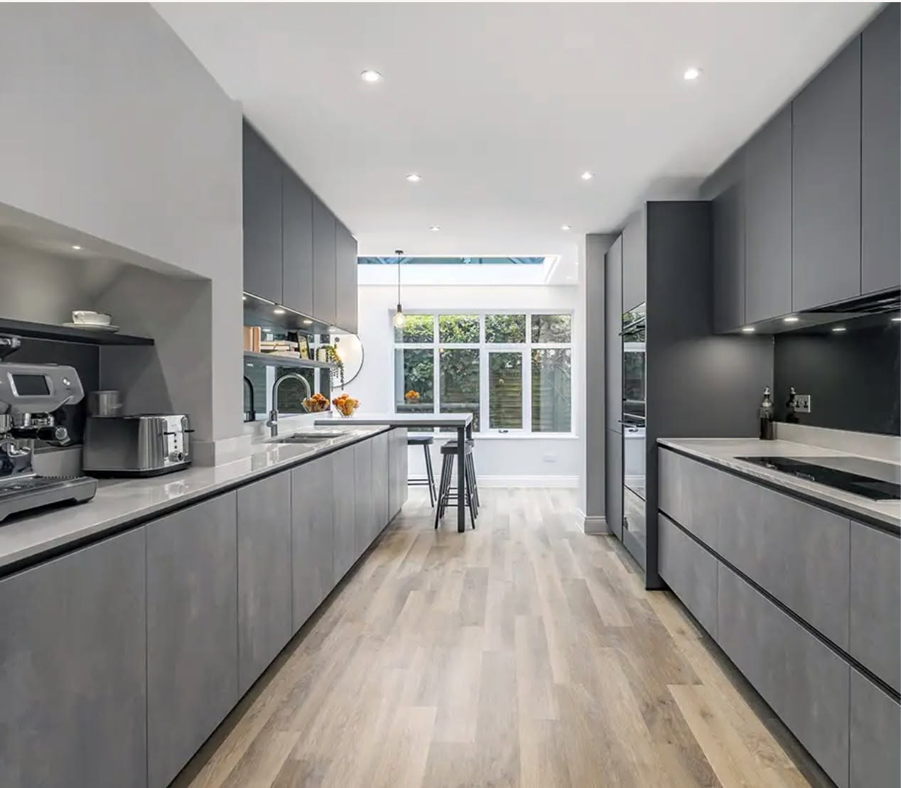 Completed grey kitchen installation